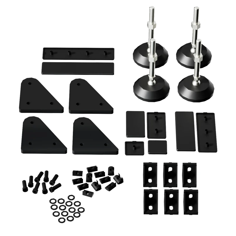 Wholesale custom 4080 40120 black anodized motion vr aluminum sim rig racing cockpit diy home flight gaming simulator frame kit