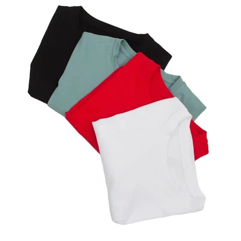 Hot Selling Blank Round Neck White Women Crop Top T Shirt Custom Print Logo