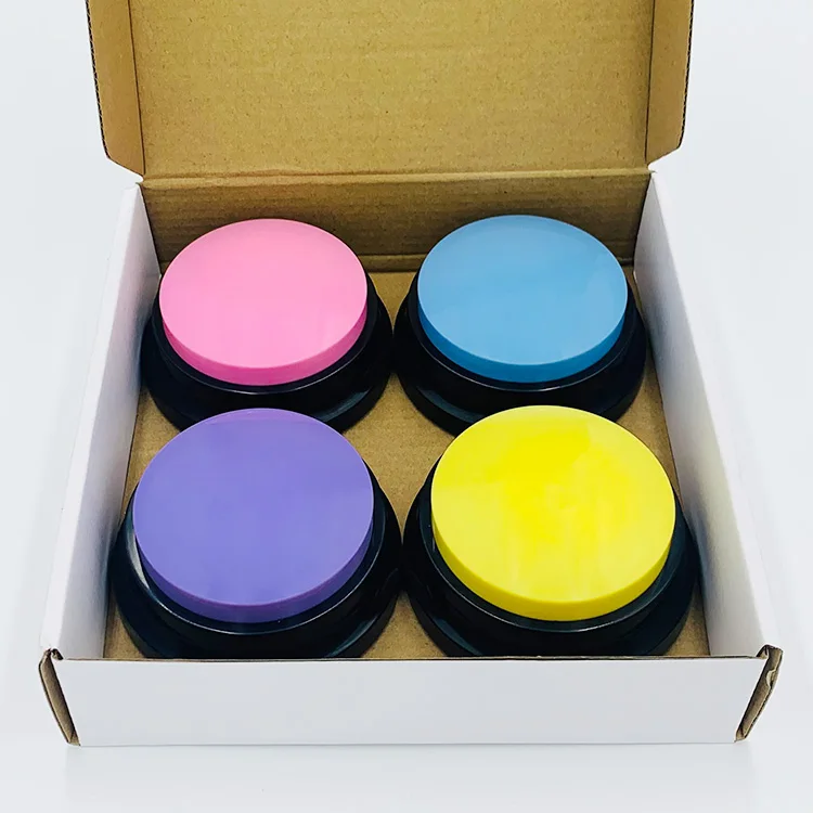 Funny sound toy musical buzzer training dog button recordable talking buttons