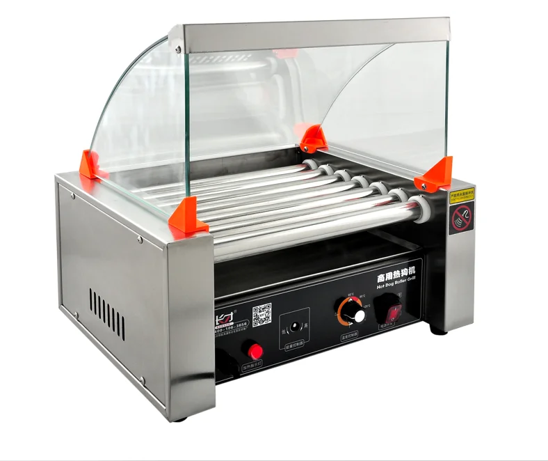 HD-7 Hot Dog Roller Grill  With Food Grade Stainless Steel Home Appliance Commercial Use