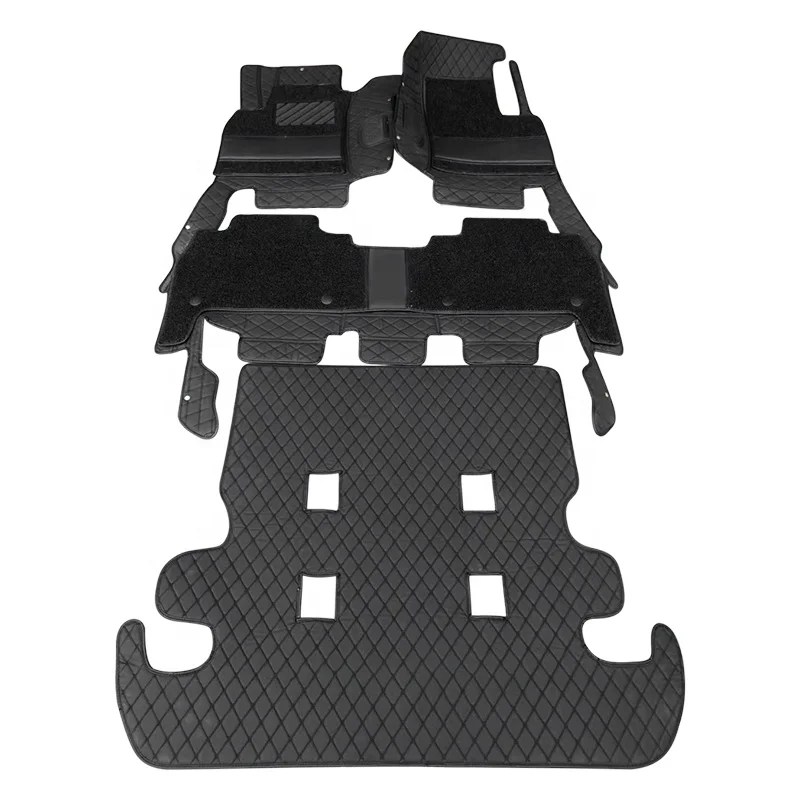 Factory direct sale customized Double-layer 7D leather car floor mats  for Lexus LX570 LX600