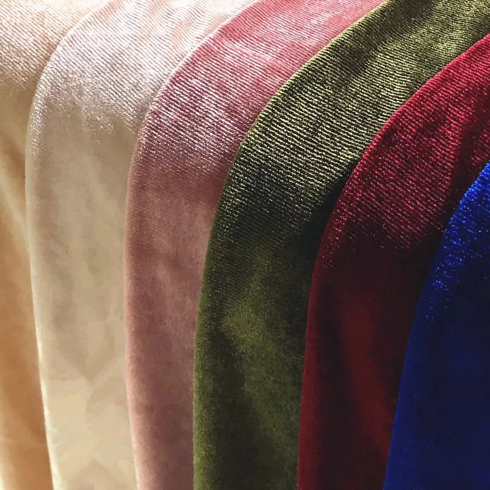 Polyester spandex Velvet dress stretch velvet Christmas jewelry box Cushion Cover velvet sofa set