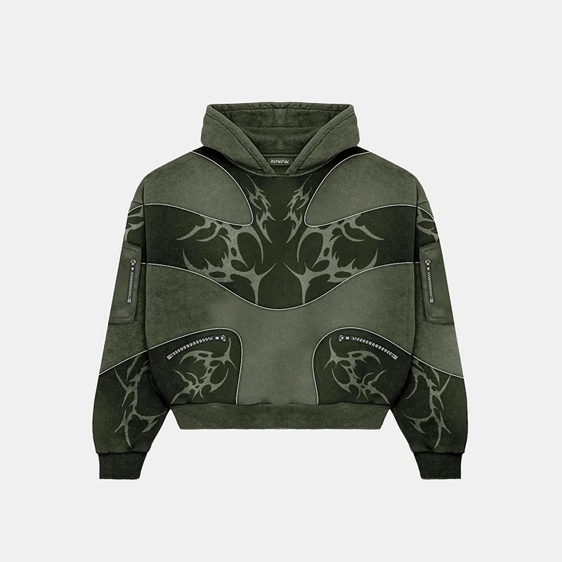 DiZNEW high quality heavyweight printed embroidery hoodie manufacturer Puff printed hoodie blank high quality hoodie wholesale