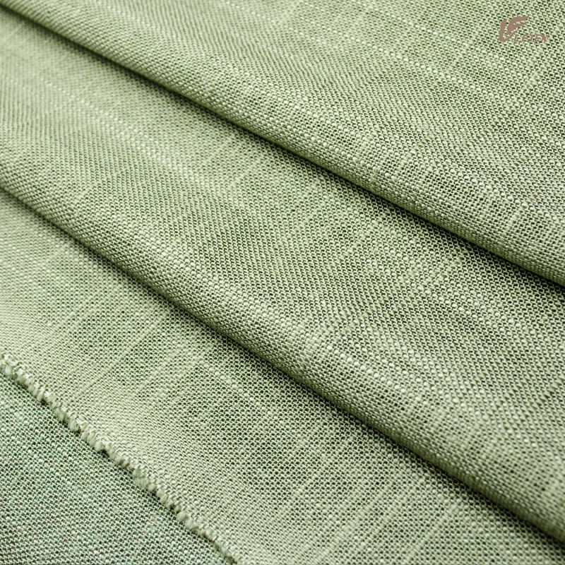 2021 fashion latest new design pattern weave dyed cotton linen fabric