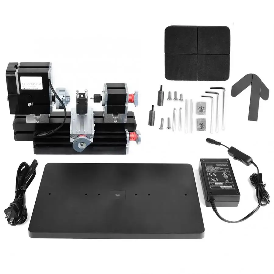 5A 60W 100-240V CNC мини металлический токарный станок для DIY деревообрабатывающий с ЧПУ переменной скоростью фрезерные станки высокого качества цифровой 12000