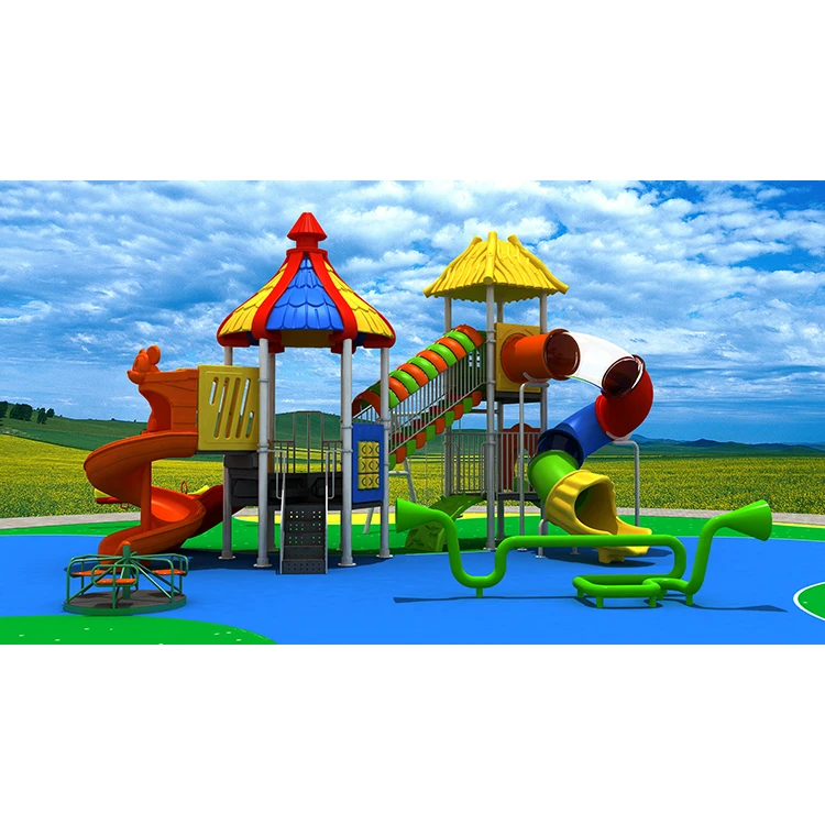 Big set kids outdoor play equipment children outdoor playground slides for sale
