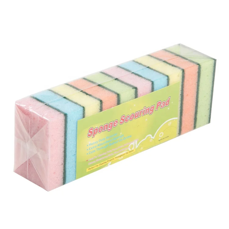Professional manufacturer support customize packing PU colored kitchen large dish sponges