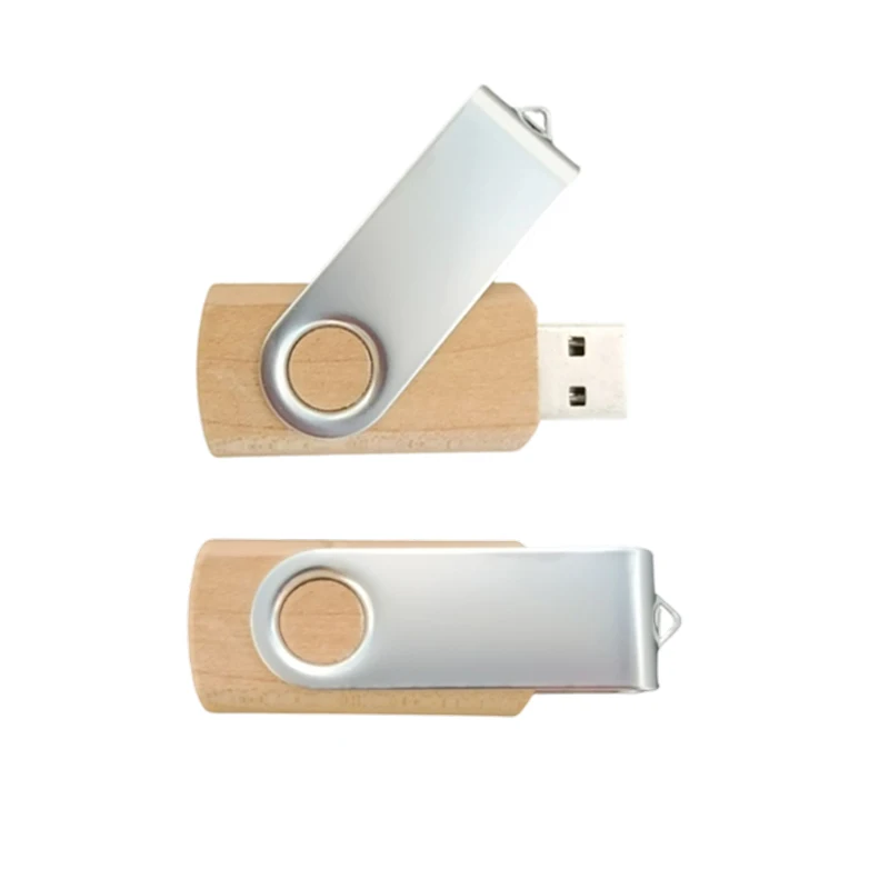 Factory Provide Free Sample wooden swivel usb flash 2.0 8gb 16gb 32gb 64gb Custom Logo Engraved Wooden USB128 GB Flash Drive