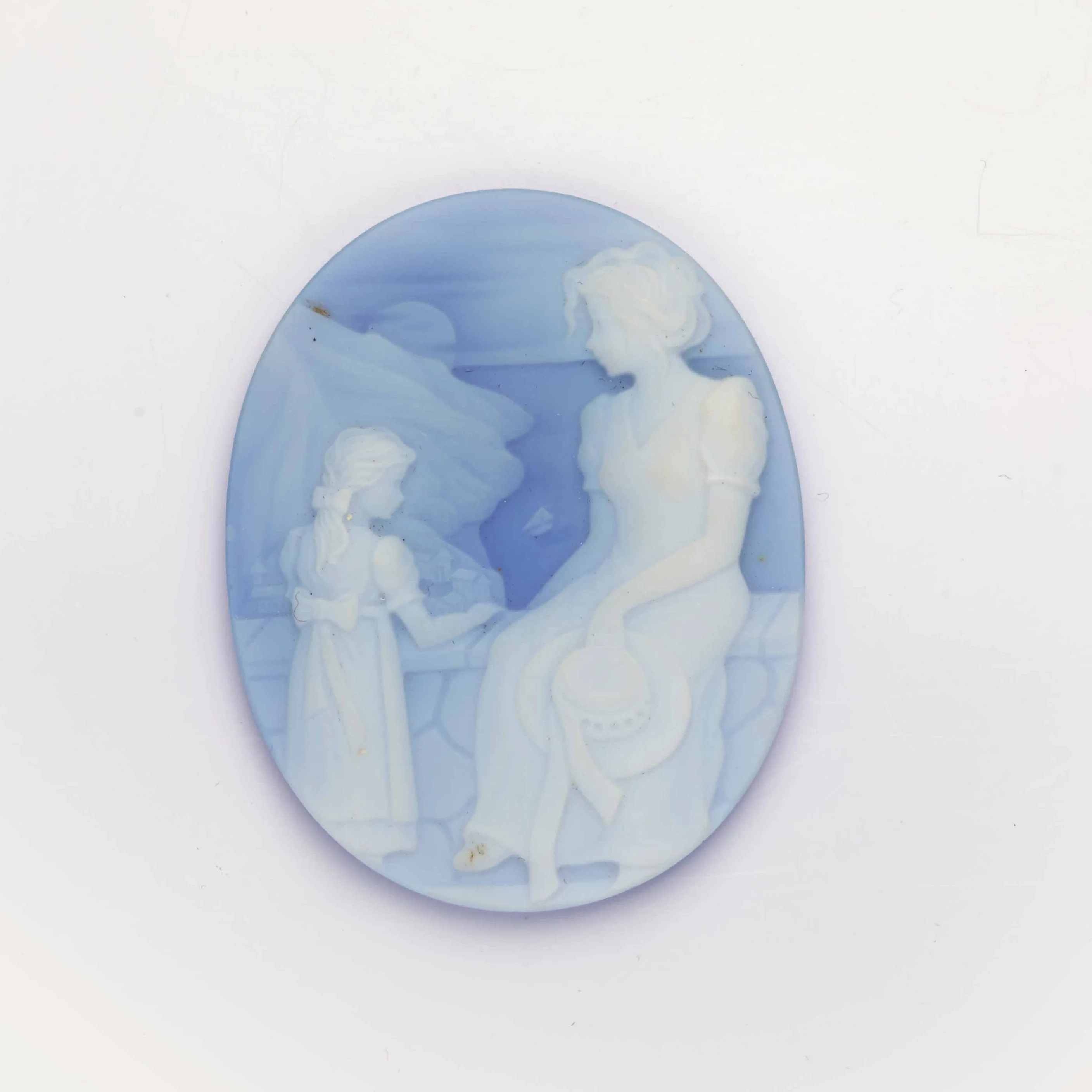 50 мм натуральный драгоценный камень синий Агат Cameo заводская цена