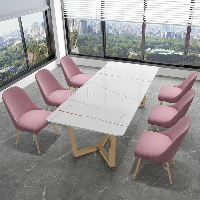 Nordic rock plate computer desk household bedroom light luxury marble study desk simple office table