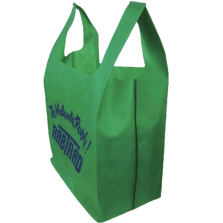 Manufacturers custom eco friendly non woven  weight non woven t shirt bag carrying shopping bags with logo (1600112925559)
