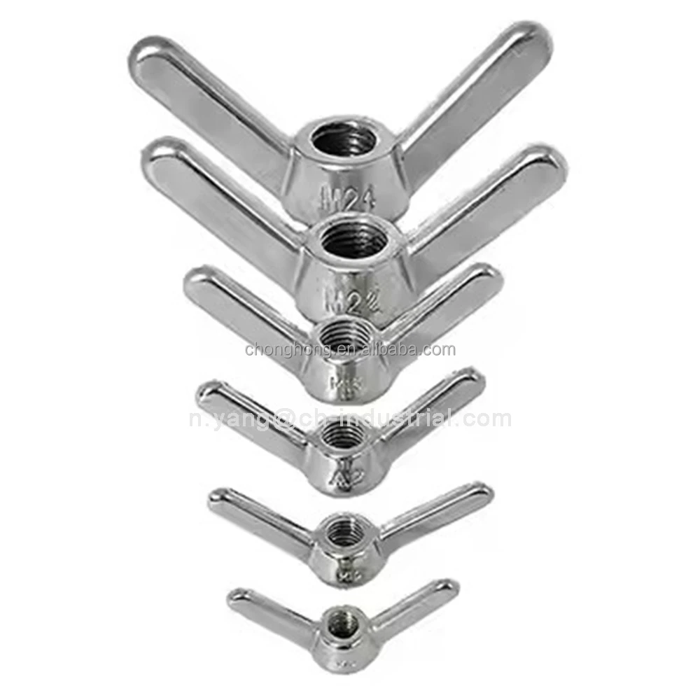 304 stainless steel Aluminum Metal Swivel Articulated Butterfly Screws Eye Bolt with Wing Nut Hot Sales Wingnut Assembly kit