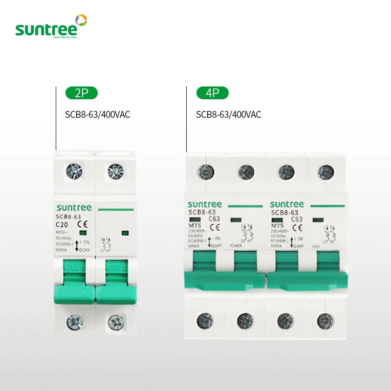 breaker  400v 63A ac breaker for  1/2/3/4 pole ac  miniature circuit breaker mcb