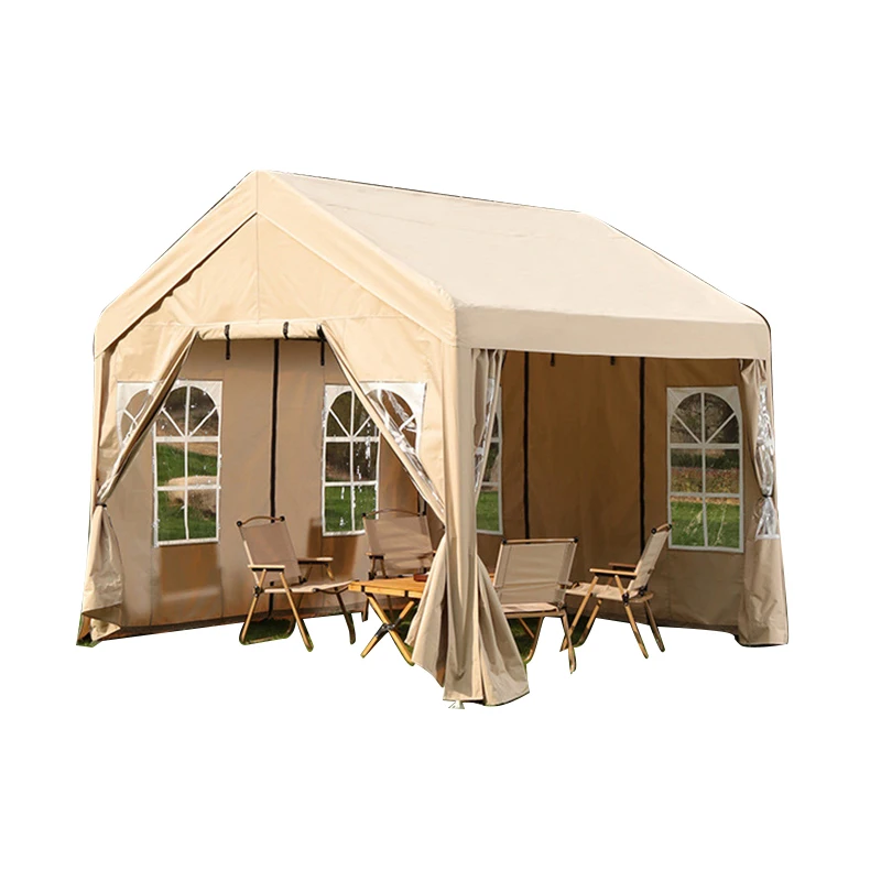 Outdoor Gazebos with Window Simulation Church Windows Curtains for Pop-up Canopy Portable Activities Tent