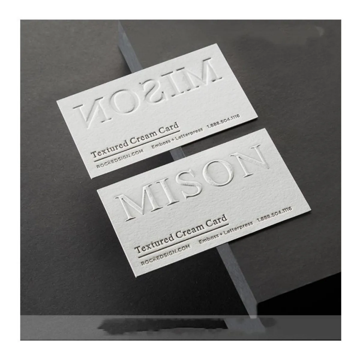 New design Custom 3d emboss Logo Printing Business Cards Design Thank You Card for Small Business Printer