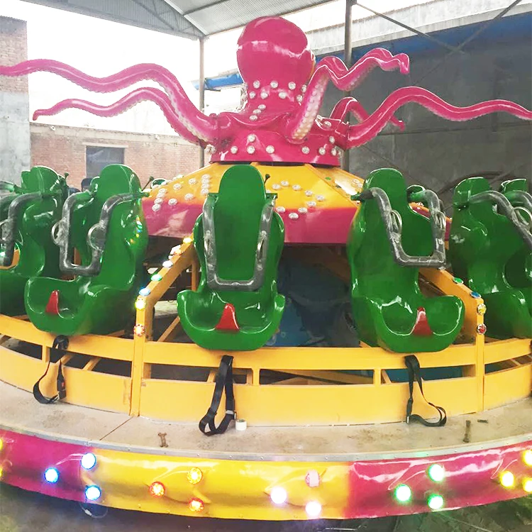 indoor funfair amusement park attractive kids 0ctopus turntable rides for sale