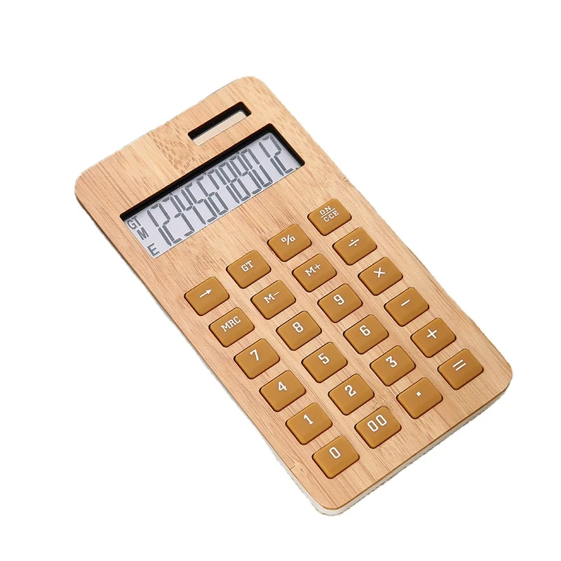 Калькулятор материалов в наличии дешевый калькулятор общего назначения из бамбука с логотипом на заказ Двойной источник питания 12 дюймов 9*17*1 5 см 187