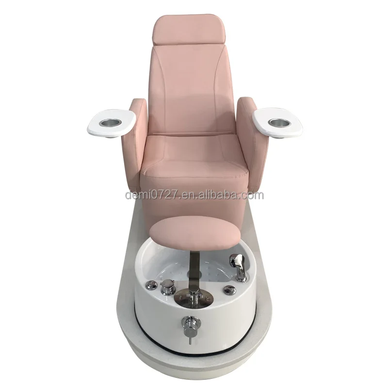 Morden design Rotating spa pedicure chair no plumbing recliner spa pedicure chair with lighted bowl