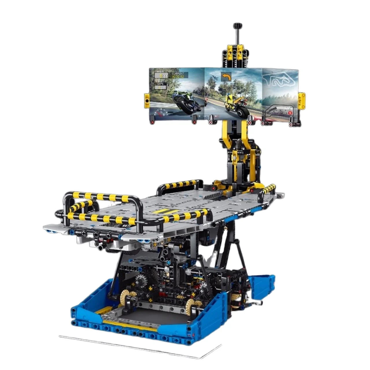 TaiGaoLe T2016 Motorcycle Simulation Test Bench 1:5 Model Fit 42130 Display Stand Motorbike Vehicle MOC Building Block