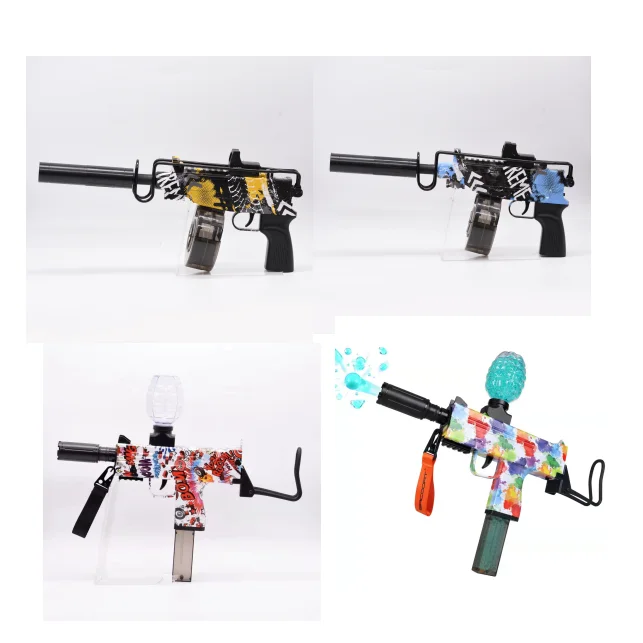 Upper Electric Blaster Toy Guns AKM47 M4 Splatter Ball Gun With Beads Plastic Toy Gun