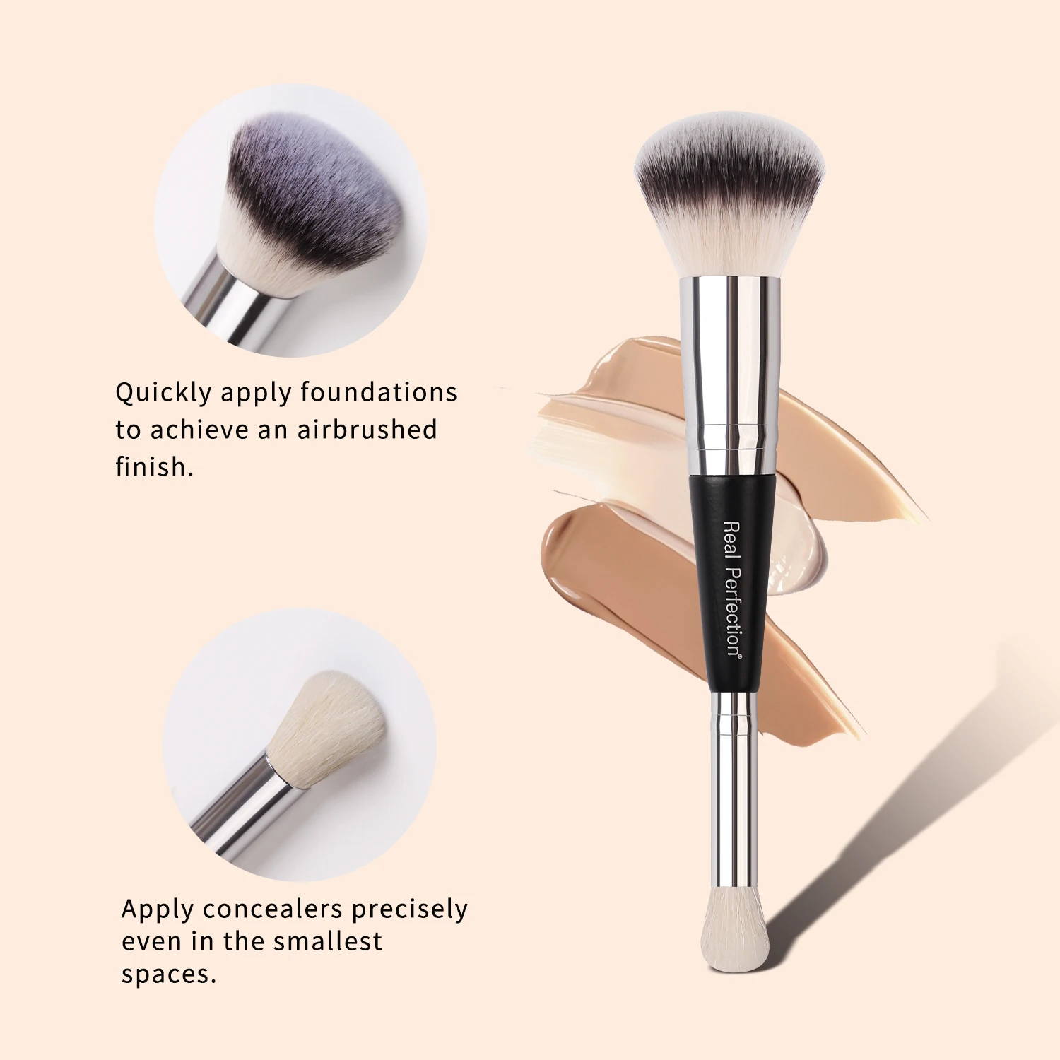 Makeup Tool Set  Brush for make up Sponge Kabuki Brush 3-piece Set to Build All Makeups