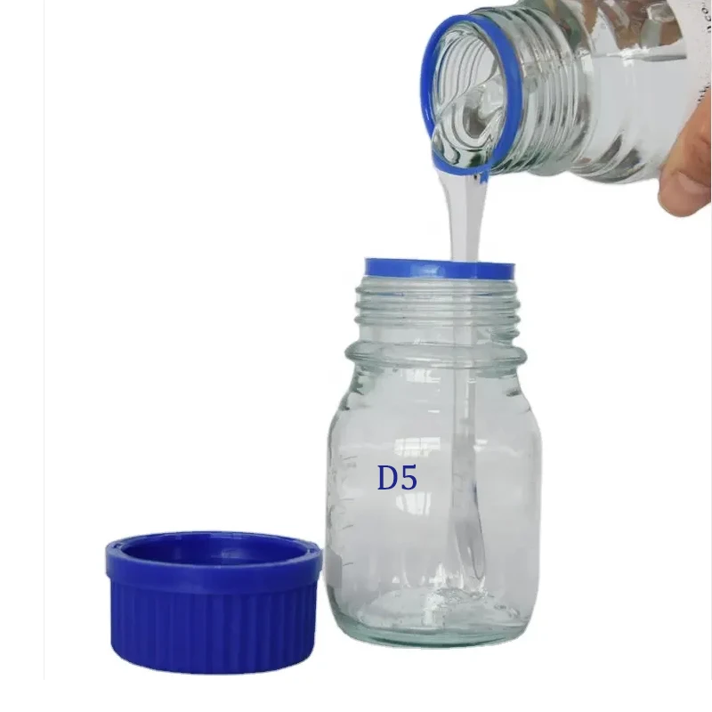 Cosmetic Daily Use Chemicals Raw Material Silicone Fluid CAS 541-02-6  Cyclopentasiloxane D5 Silicone Oil