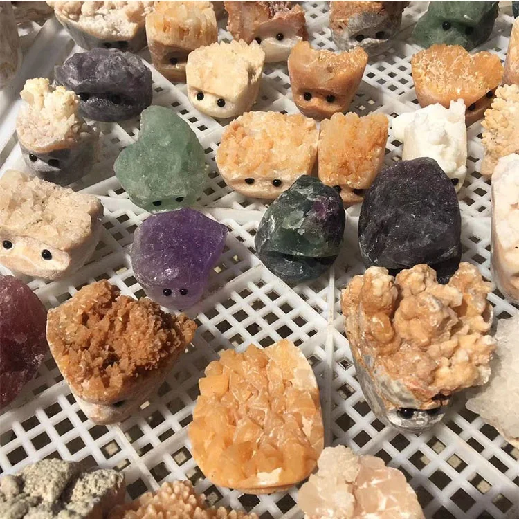 Wholesale Natural Hedgehog Shaped Crystal Cluster Crafts