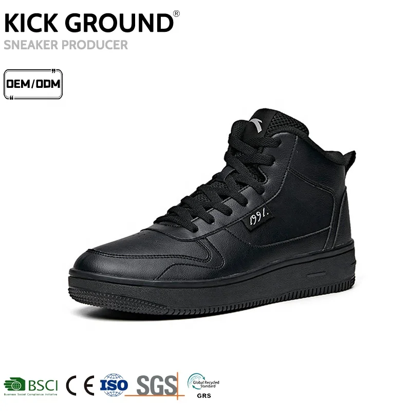 Kick Ground New Design Custom Skateboard Shoes Fashion Custom Skateboard Shoes Anti-derrapante Custom High Top Sneakers