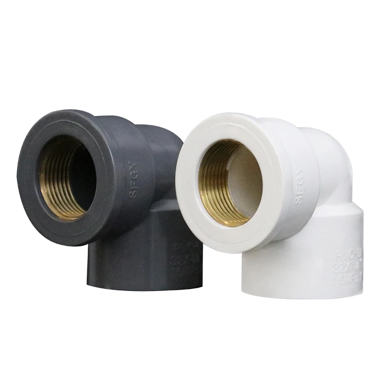 pvc pipe fittings accessories elbow for pvc pipe connector Reducing joint female  elbow copper thread