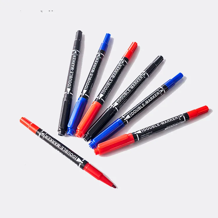 
black blue color Sketch artist double dual tip permanent marker pen 