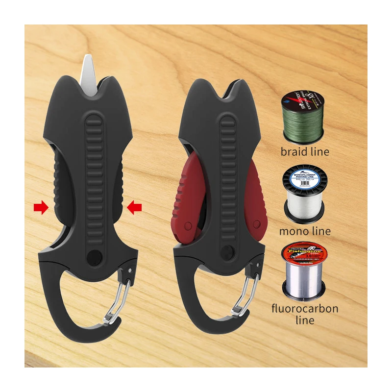 MIDDIA Portable Fish Line Cutter Snip Cutter 1 inch Retractable Serrated  Ceramic Braid Scissors Ceramic Fishing Accessories