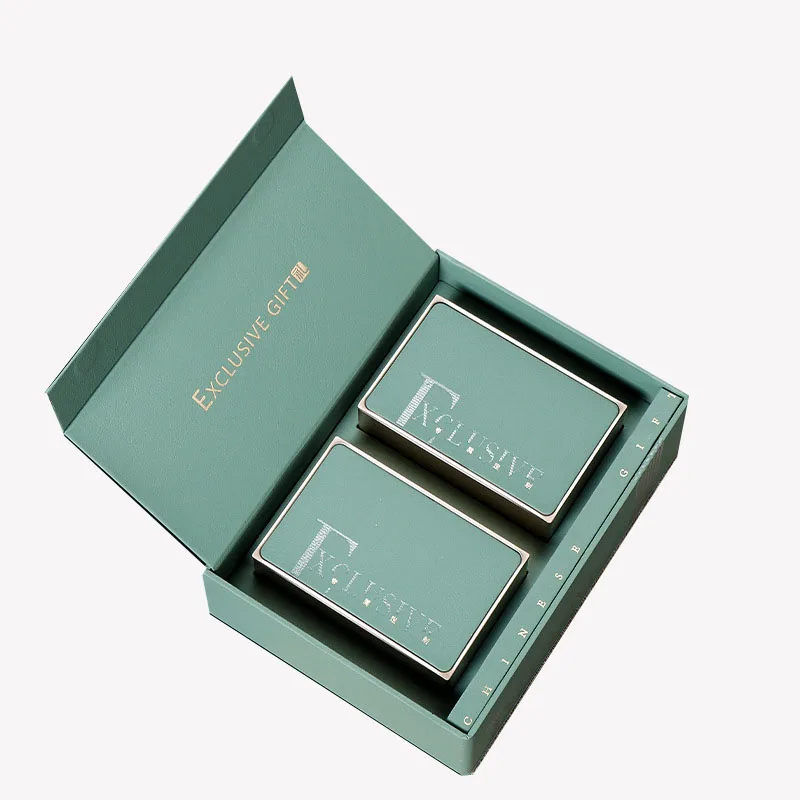 Wholesale Tea Gift set Packaging Coffee Cup Scented Candle Honey Magnetic Flip Open Gift Box with Logo