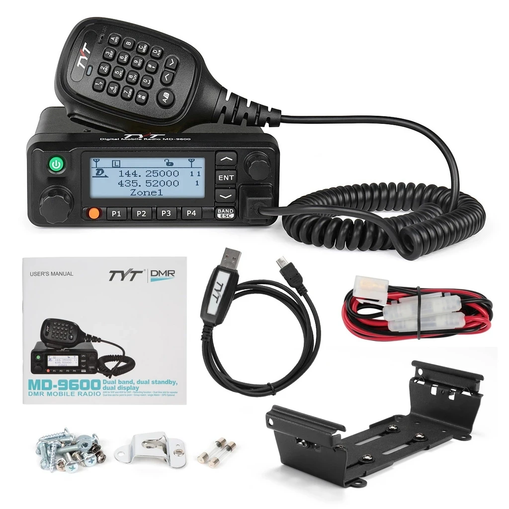 Высокое качество GPS TYT MD-9600 двухдиапазонный УКВ 50 Ватт DMR мобильный автомобильный радиоприемник