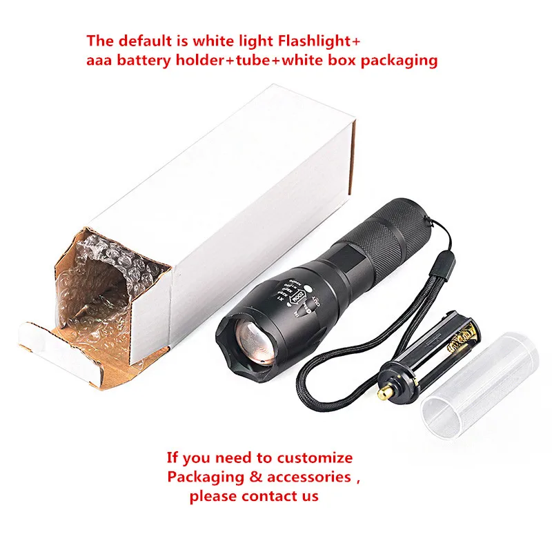 Wholesale G700 aluminum Rechargeable Flashlight 1200-lumen xm-l T6  Led Bulb Pouch Outdoor strong Torch light for bike