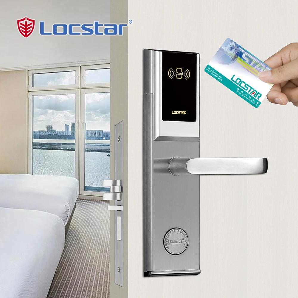 Locstar Factory Wholesale High Quality Keyless Electronic Connected Locks Security System Key Card Hotel Automated Door Locks