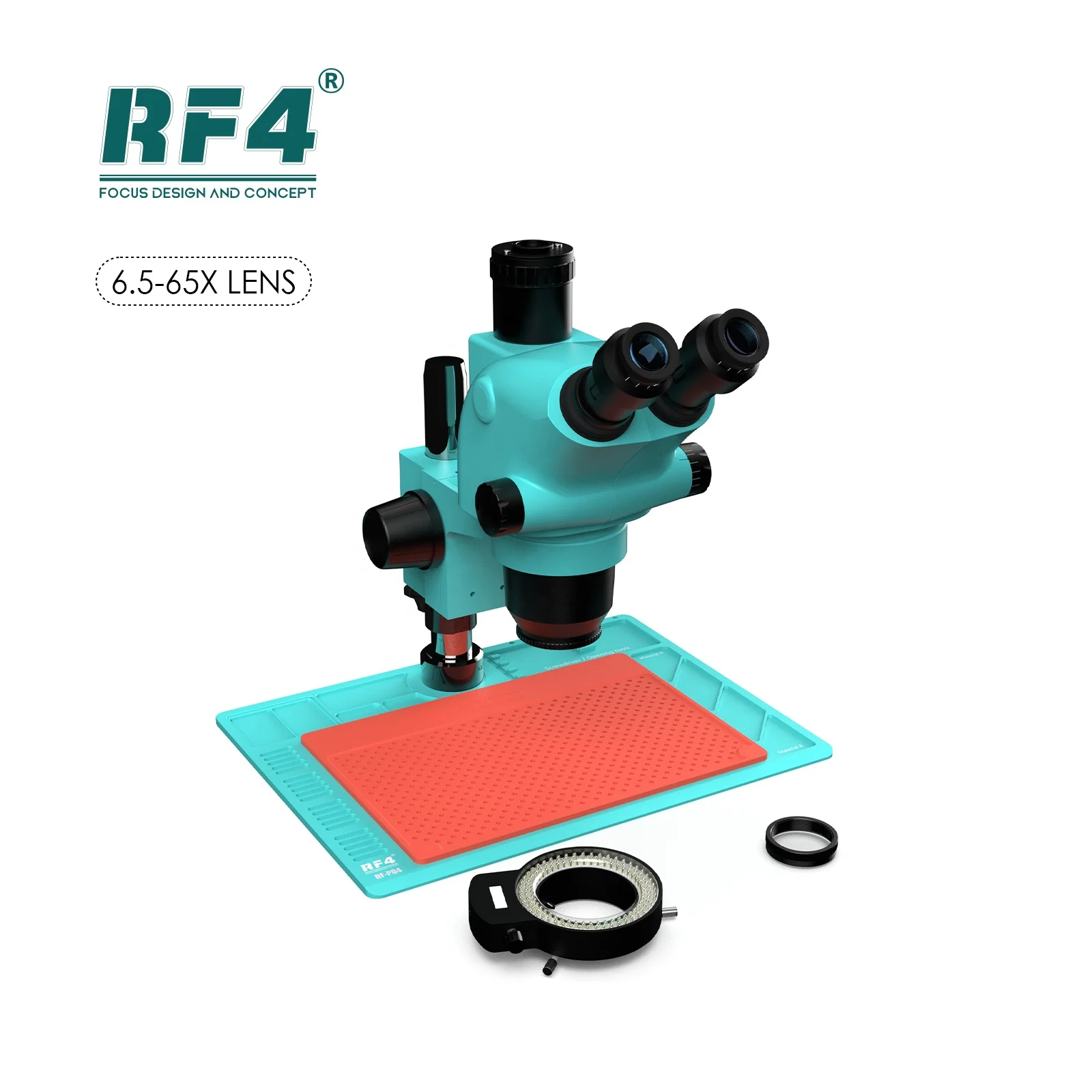 RF4 Microscope Optical instruments Stereo microscope With Anti-static Maintenance Pad microscope for repairing