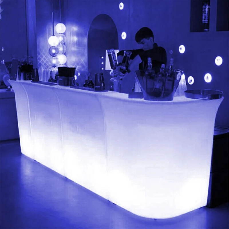 hot sale mobile illuminated led bar counter for nightclub