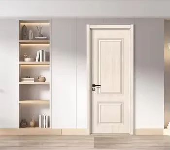Modern Style WPC High-End Waterproof Graphic Design Composite Interior Door for Room Application Wood Material