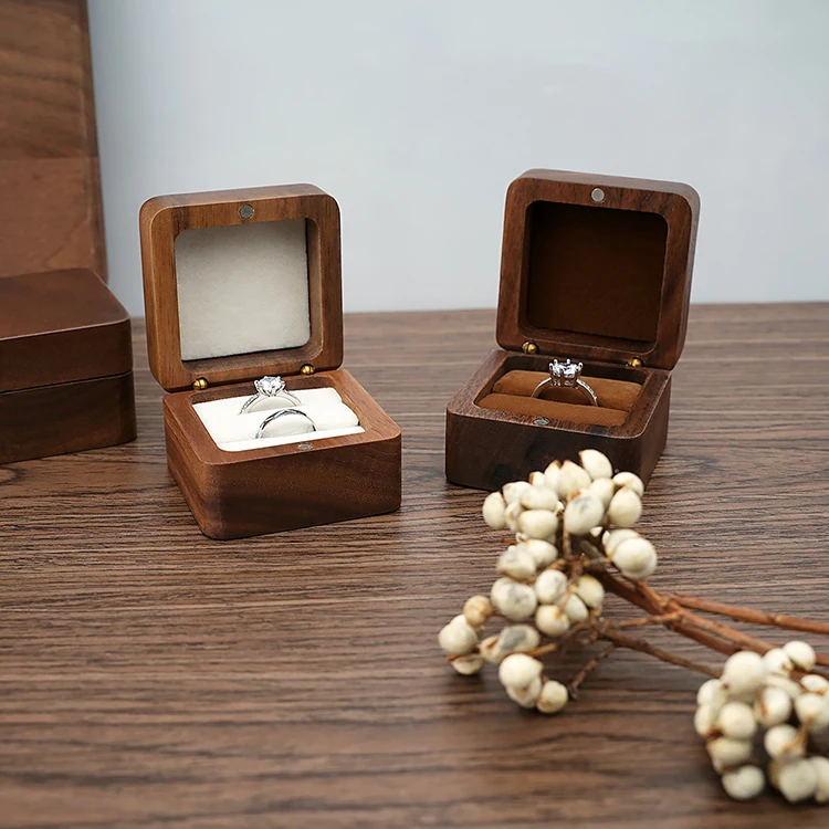 Bulk in sale wedding small boxing ring wooden jewelry ring box