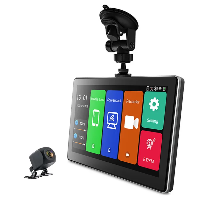 AOEDI A2 Универсальный 7-дюймовый двойной объектив BT стерео беспроводной Carplay автомобиль Android Авто портативное автомобильное радио Carplay