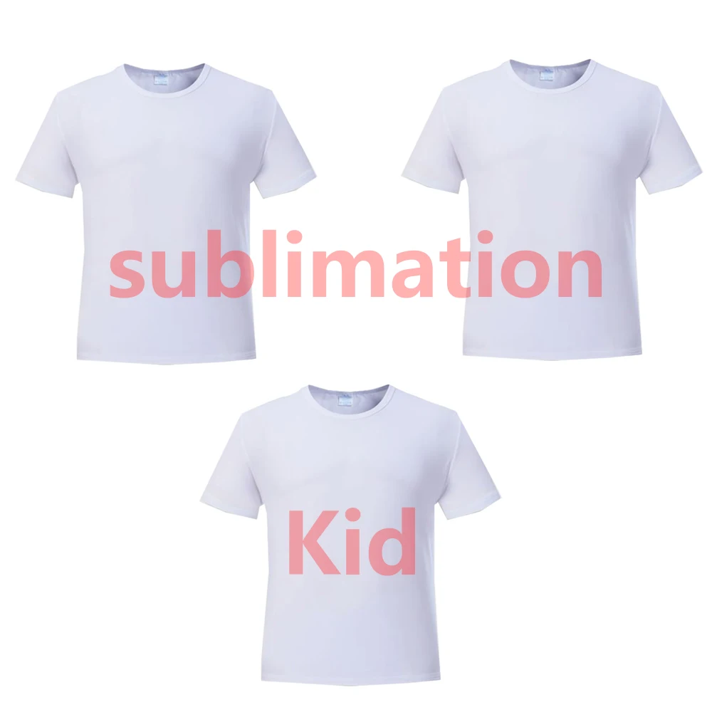 Сублимационная футболка из 100% полиэстера для детей, Белая пустая футболка для малышей, мальчиков, малышей, детская одежда из полиэстера для сублимации