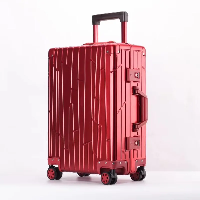 YX13002 Customization High Quality Aluminum Alloy Suitcase Travel Trolley Luggage Suitcases aluminum luggage suitcase