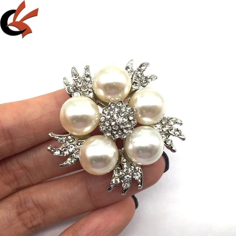 wholesale cheap price in bulk brooch pearl stone brooch for wedding invitations