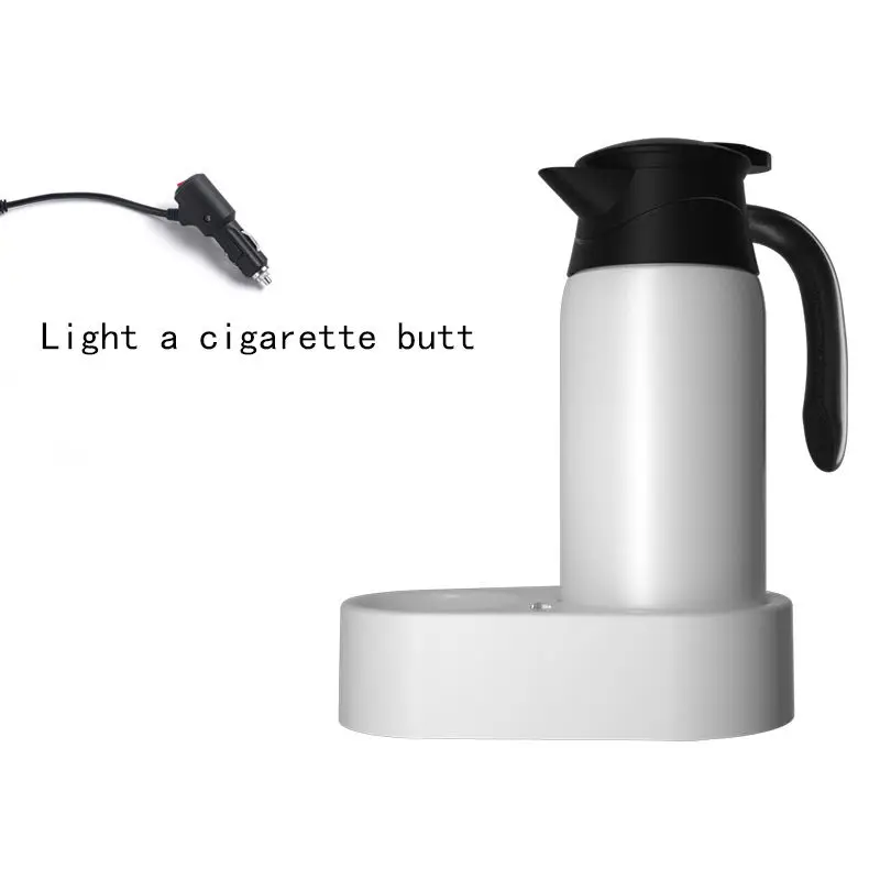 24v car travel electric boiler mini camping double layer electric 12v dc kettle 0.8 lit