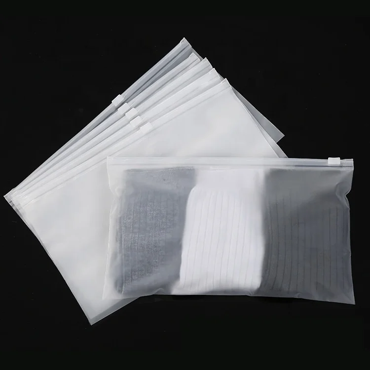 Hot Sale Matt Swimwear Socks Clothing Packaging Frosted PVC EVA Ziplock Bags Custom