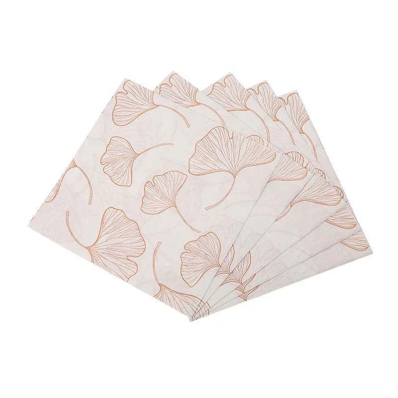 40cm*40cm 2ply  printed customized disposable multi fold decoupage white paper napkins