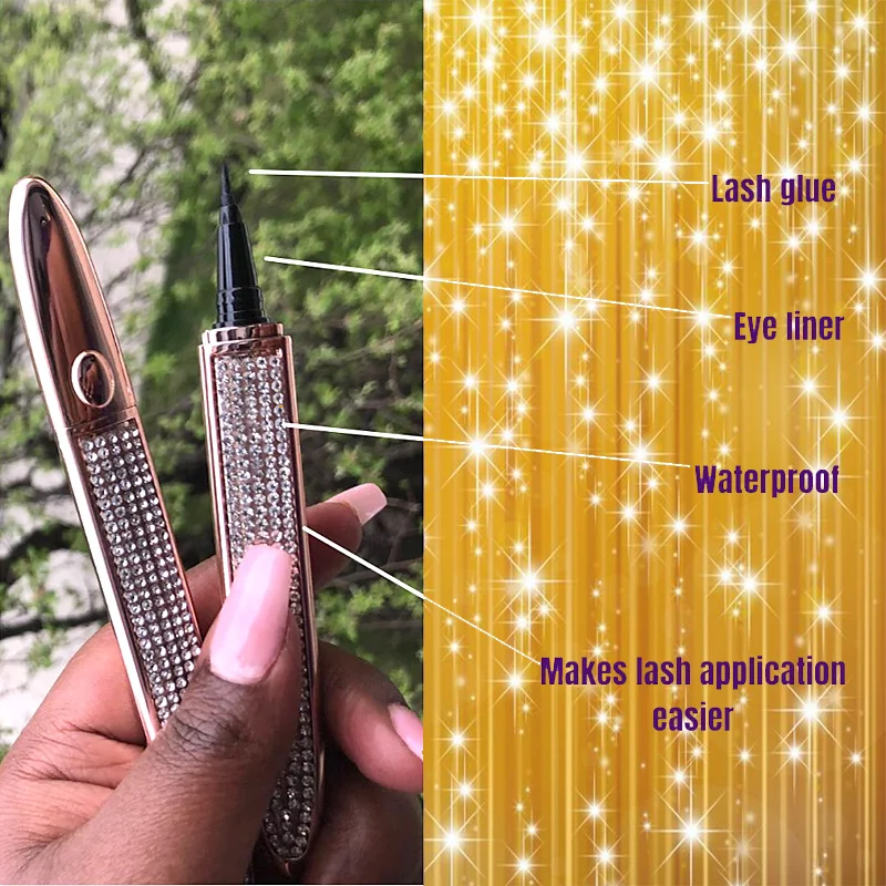 2021 фирменная марка, норковые ресницы, волшебная подводка для глаз, клей-ручка, новый дизайн, самоклеящаяся подводка для глаз, 3d норковые ресницы