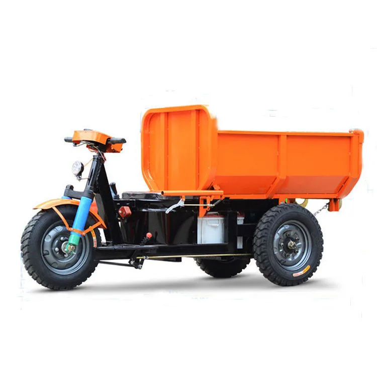 Vehicle mounted electric tricycle Electric tricycles for transporting construction materials on construction sites