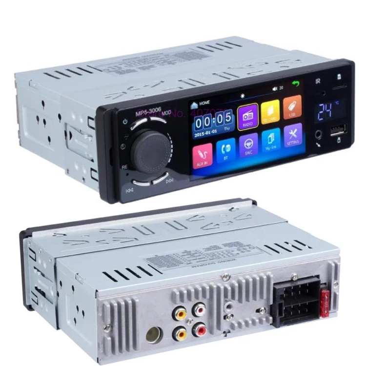 Универсальный автомобильный радиоприемник 4,1 дюйма, 1 din, Авторадио, стерео, мультимедиа, MP3, DVD, автомобильный MP5-плеер с BT, громкой связью, AUX, USB, TF, FM, RDS