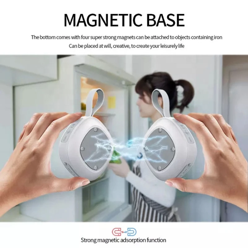 Tws Function Fabric Magnetic Wireless Speaker Waterproof Outdoor Mini Portable Bluetooth Speakers